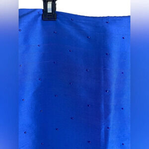 Ralph Lauren Royal Blue Silk Pencil Shirt.